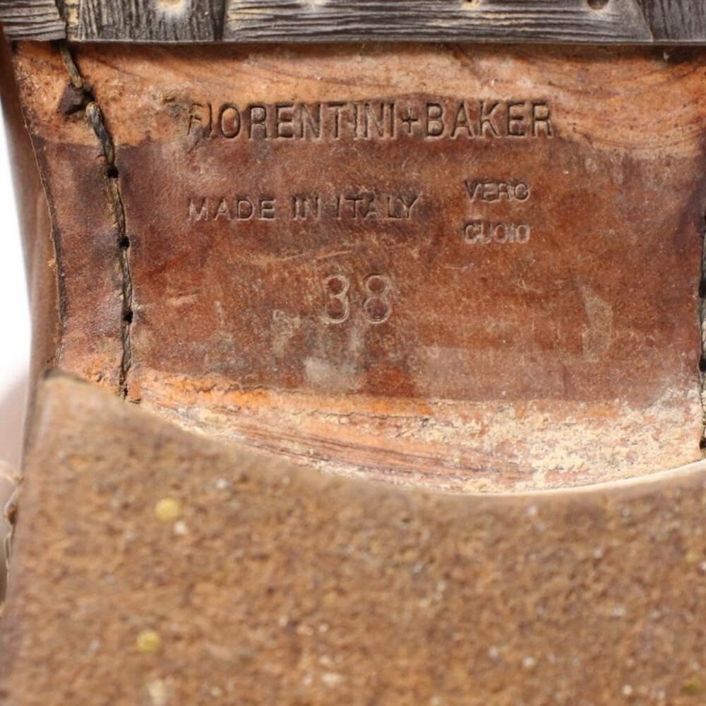 Fiorentini + Baker Tall Brown Leather Boots with Buckle - Picture 3 of 9